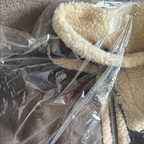 NWT$218 DRIFTWOOD Silas Faux Leather Shearling Floral Embroidery Brown Jacket XL - Picture 10 of 13